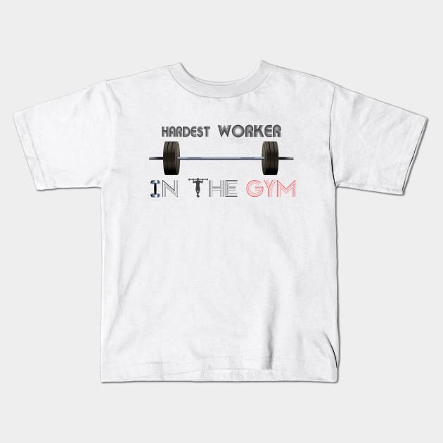 Hardest worker in the room, fit, highest level, gym lover,fitness,squat, for men's, for womens,beast Kids T-Shirt by Wa-DeSiGn-DZ